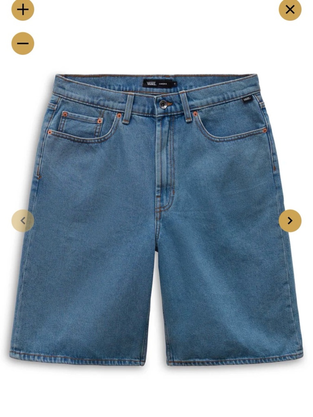 Vans Check-5 Baggy Light Blue Denim Shorts Size: 30